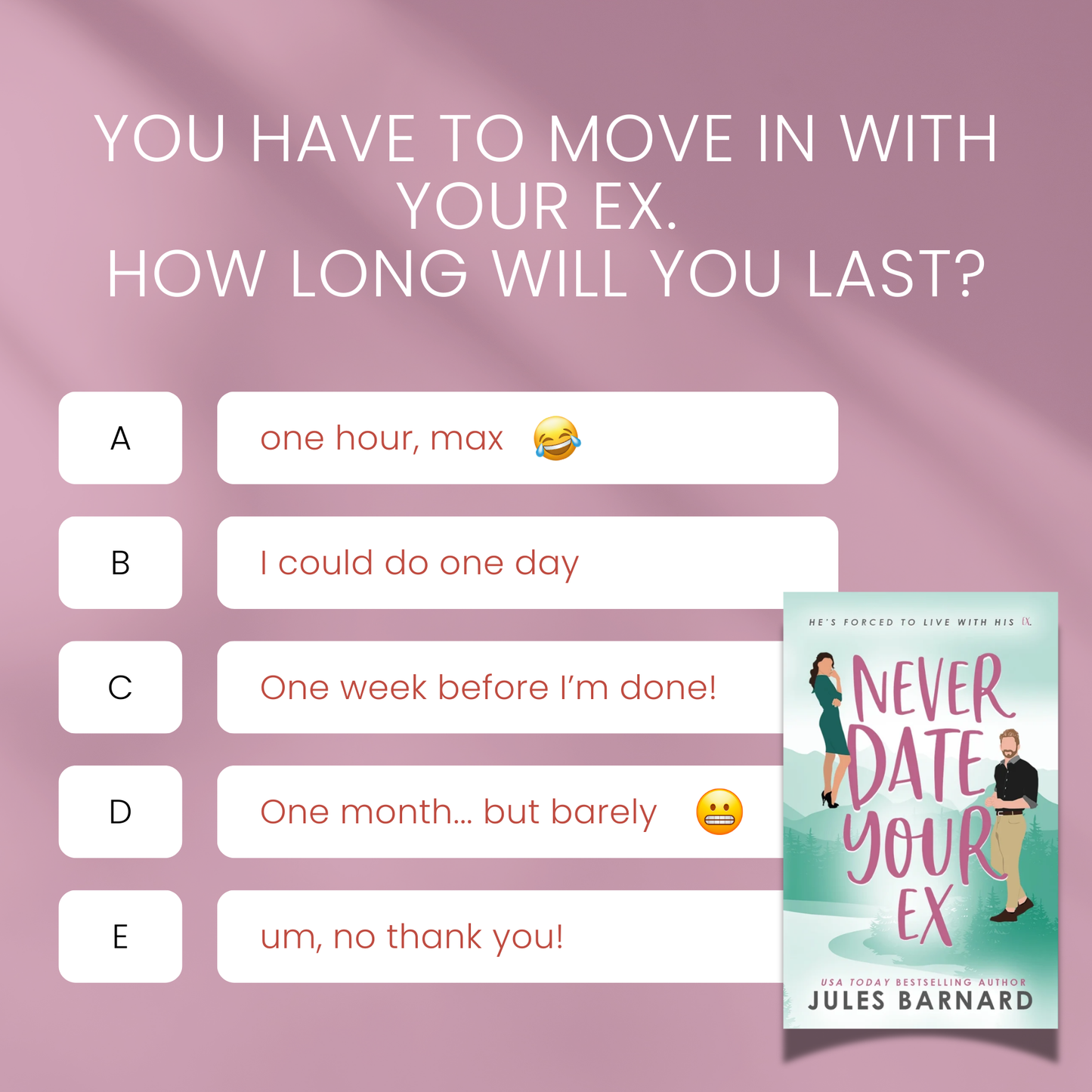Never Date Your Ex Signed Paperback